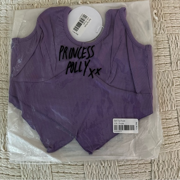 Purple Ribbed Halter Top - Picture 3 of 3